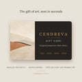 CENDREVA digital gift card for original framed art, emailed instantly, from A$50